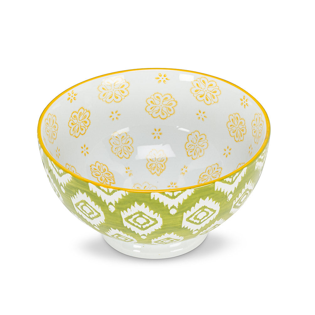 Deep Bowl - Green/Yellow