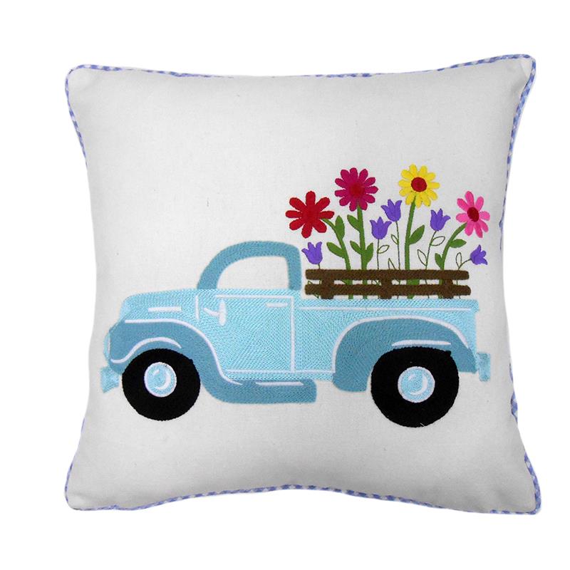 Flower Truck Pillow