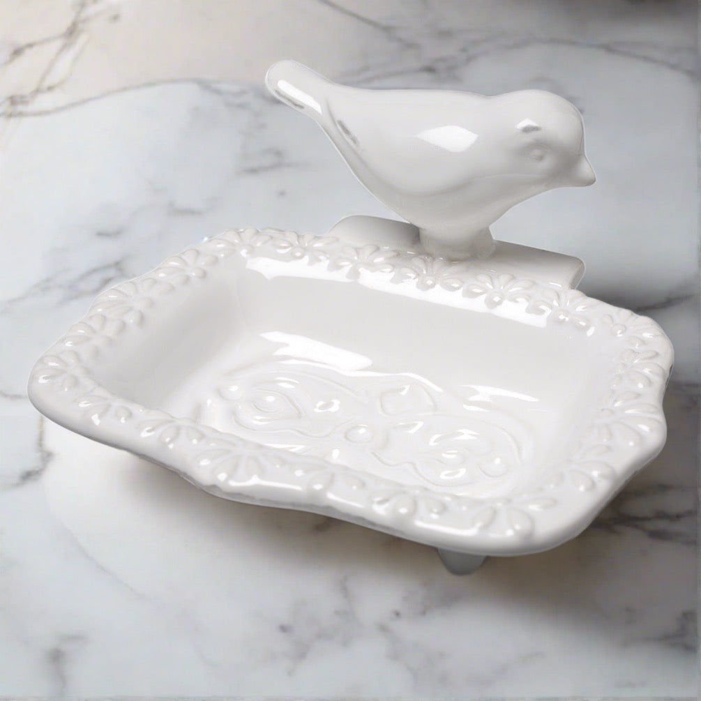 White Bird Soap Dish