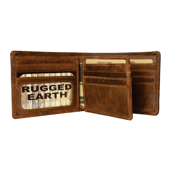 Rugged Earth Leather Billfold Wallet (Style 990011)