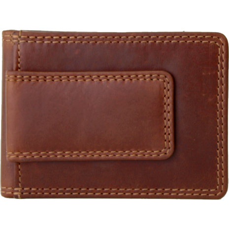 Brown Leather Fold-Over Wallet (990036)