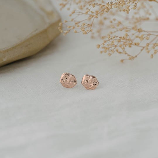 Alanis Stud Earrings - Rose Gold