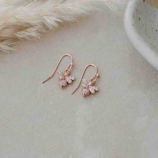 Bee Yourself Earrings - Rose Gold