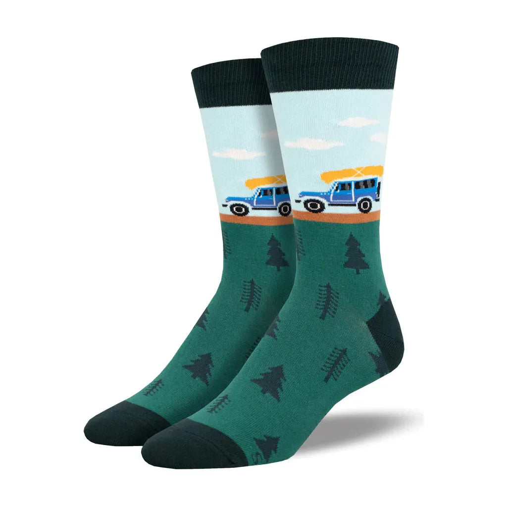 Men's Happy Camper Socks - Blue