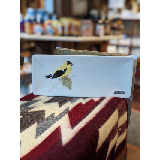 Rectangle Plate - Gold Finch