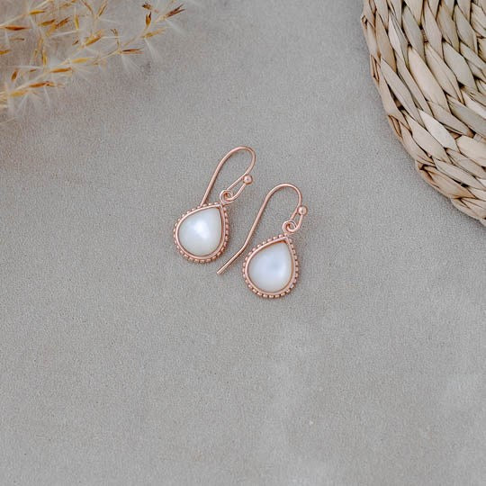 Paris Earrings - Rose Gold (Mother of Pearl)