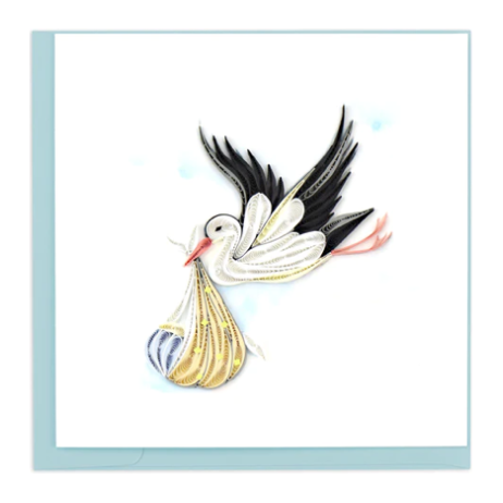 Quilling Card - Special Delivery Stork