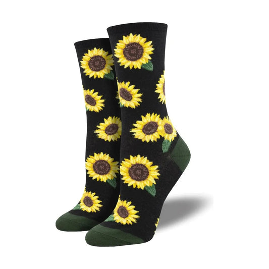 Ladies More Blooming Socks - Black
