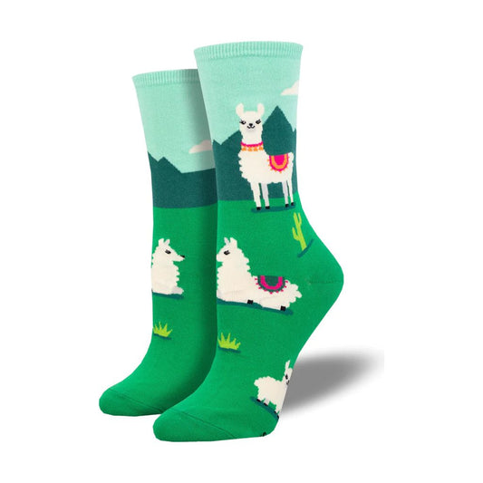 Ladies Yo Llama Socks - Mint