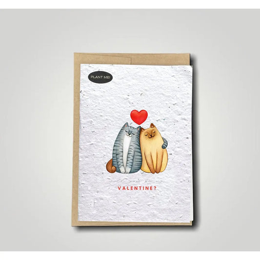 Plantable Greeting Card - A Cats Valentine