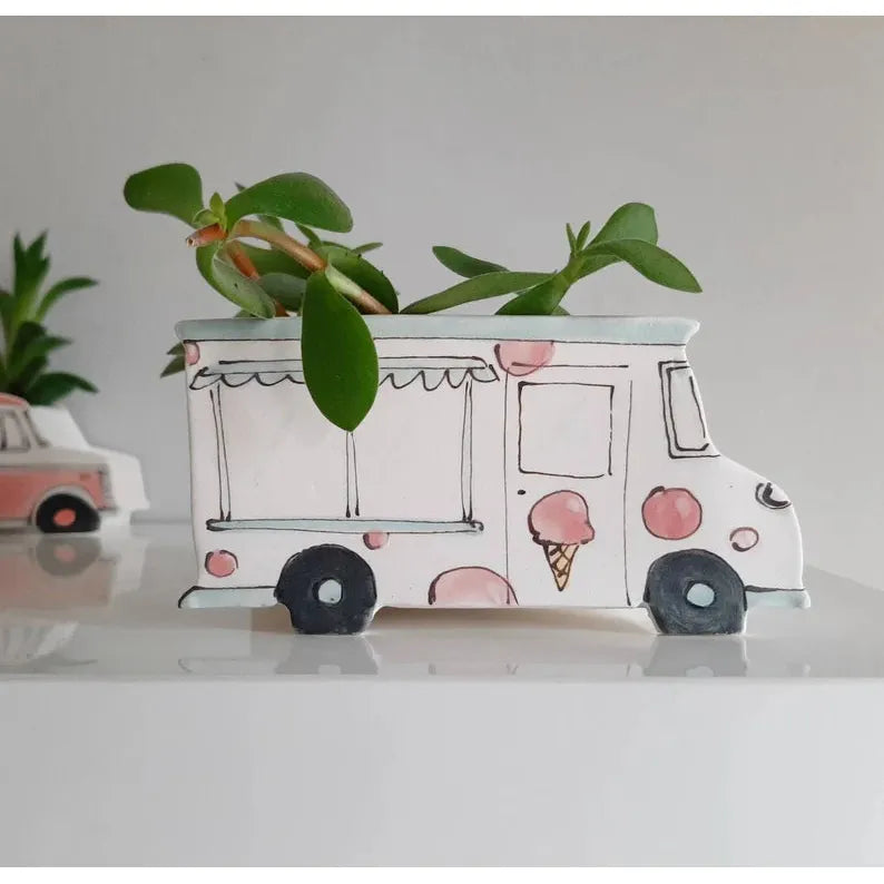 Small Ice Cream Truck Planter